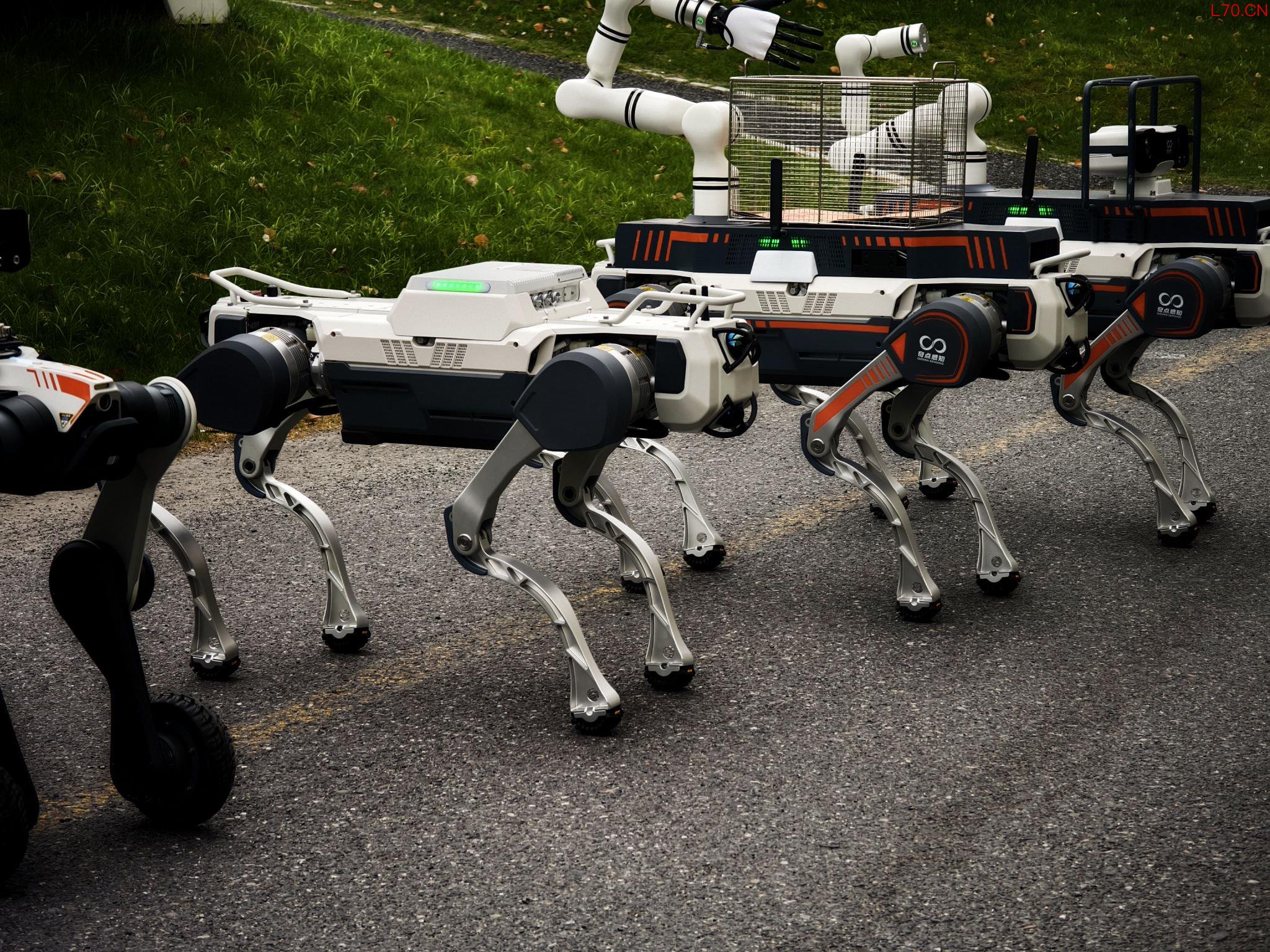 巡检机器狗展示 界面新闻记者李家琦摄
