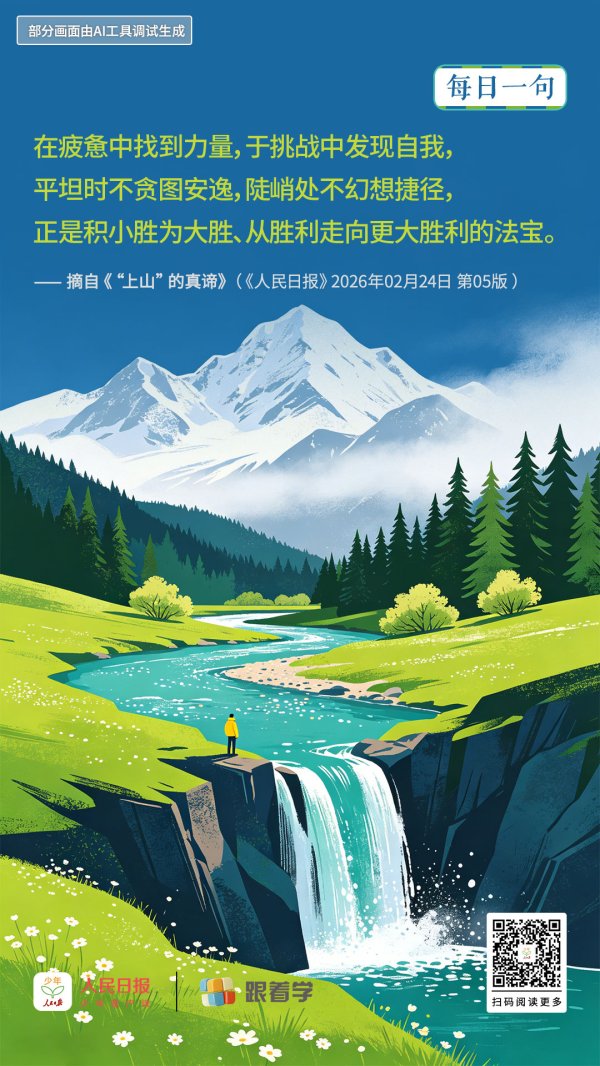 每日一句丨平坦时不贪图安逸，陡峭处不幻想捷径